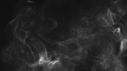 Ephemeral Veil: Intricate wisps of smoke dance against a dark canvas, creating an ethereal and mesmerizing display of form and texture.