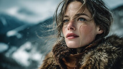 Elegant street style editorial woman