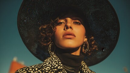 Elegant street style editorial woman