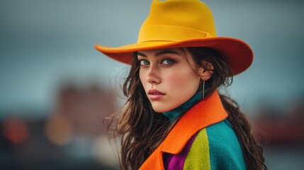 Elegant street style editorial woman