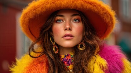 Elegant street style editorial woman