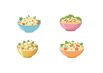 ポテトサラダのイラストセット