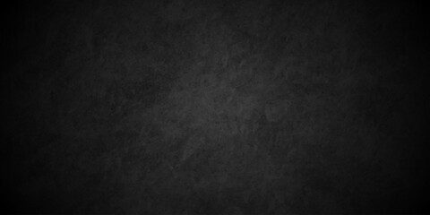 Empty dark black old wall floor background with black blackboard and chalkboard texture. Dark black concrete wall texture element vintage grunge charcoal paint rough, distress backdrop background.
