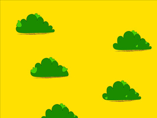 Fototapeta premium vector set of green trees
