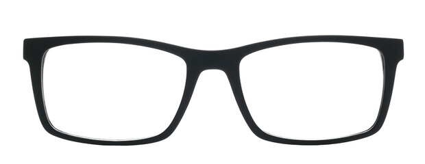 Black glasses isolated on white background, clipping path
