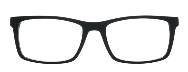Black glasses isolated on white background, clipping path
