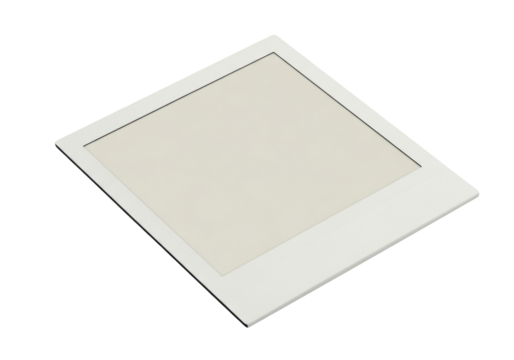 Retro photo frame PNG isolated on transparent background, vintage instant picture mockup for memories and design use