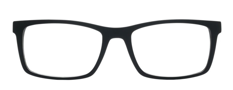 Black glasses isolated on white background, clipping path
