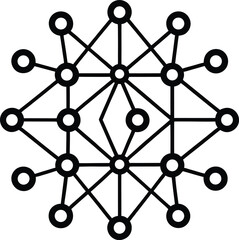 Abstract network connection graphic representing data flow and digital technology