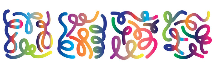 Colorful abstract vector background with alphabet fridge magnets