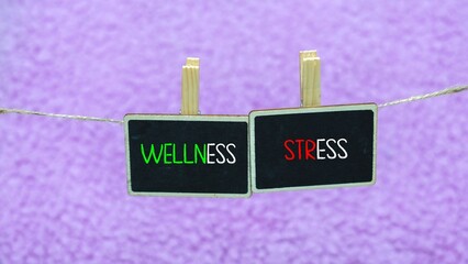 Wellness vs Stress concept.