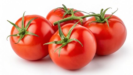 Fresh whole Tomatoes for grill  isolated on white background