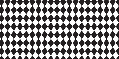 Bavarian Oktoberfest seamless pattern with black and white rhombus Flag of Bavaria Oktoberfest black checkered background Wallpaper Vector old diamonds background
