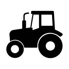 Tractor farming agriculture farm vehicle machinery equipment silhouette for agriculture work
