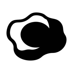 Abstract black and white egg vector illustration food breakfast design kitchen art graphic element