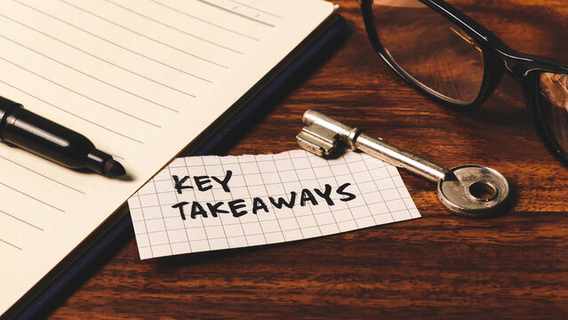 Key Takeaways Summary: Important Points with Key Metal Metaphor and Notepad