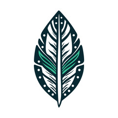 Maori Feather Icon Vector Illustration Maori Inspired Icon Set Collection Vector