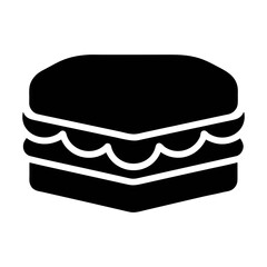 Delicious sandwich icon vector illustration for restaurant menu and food delivery services design needs