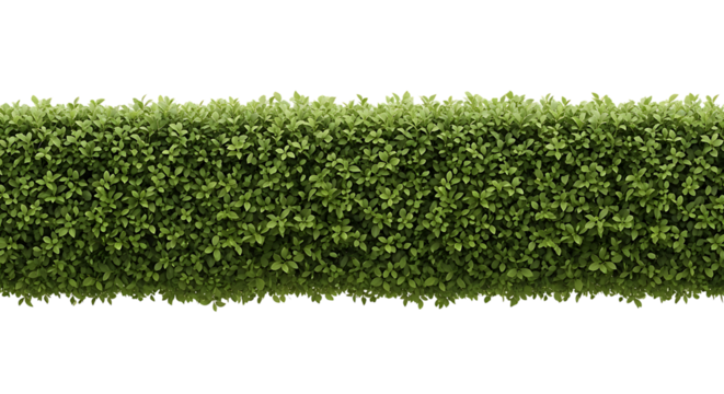 Green hedge with dense foliage for privacy or garden design element