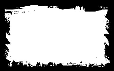 black brush painting stroke lines blank space frame border pictures abstract background
