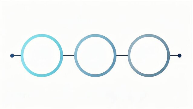 Three Step Process Circles Infographic Animation