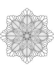 PrintFlowers coloring mandala  pages for adules