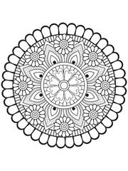 PrintFlowers coloring mandala  pages for adules