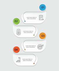Vector business infographic template design. 3 step workflow layout, presentation, diagram information 