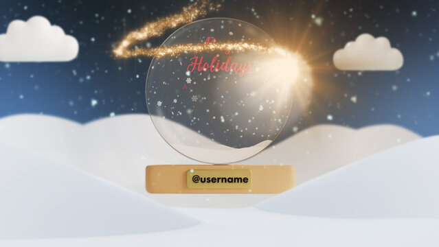 Christmas Snowglobe Logo Reveal | Festive Winter Holiday Intro Animation