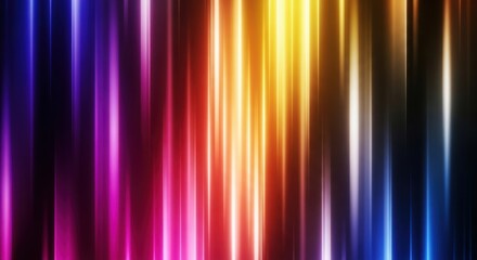 Obraz premium Vibrant vertical streaks of light in a spectrum of colors