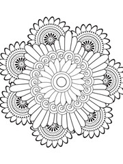 PrintFlowers coloring mandala  pages for adules