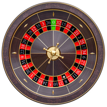 Roulette wheel 3d isolated background