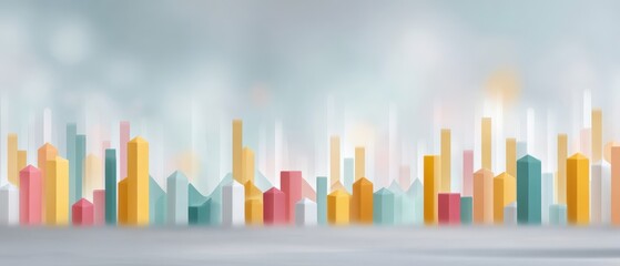 Obraz premium Dynamic hr technology integration visualizing data with colorful charts in a modern business environment