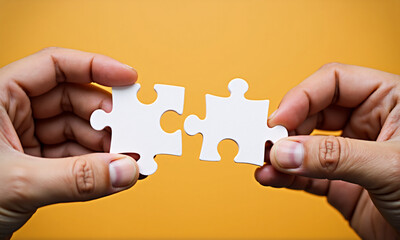 hands holding puzzle