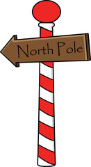 North Pole Direction Sign post