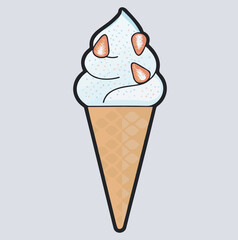 ice cream silhouette vector art illustration, ice cream vector illustration