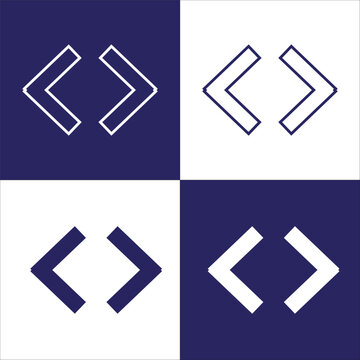 Code Icon Template Vector Design