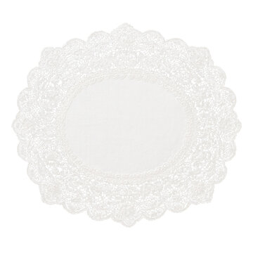 Vintage White Lace Doily PNG with Transparent Background