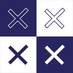 Fototapeta premium Cross Icon Vector Template Design