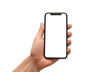 Blank Smartphone Screen in Hand for App Presentation Mockup Display Template