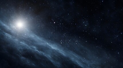 Fototapeta premium Tranquil stellar landscape with twinkling stars and a soft glow