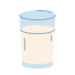 glass of milk; perfect for dairy-related projects, healthy food designs, kitchen prints, or farm-themed graphics- vector illustration