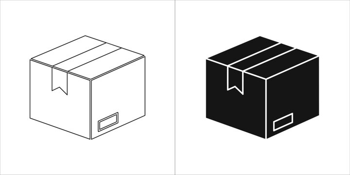 Delivery box icon, package symbol vector design
