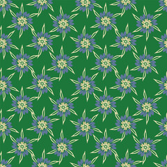 textile design with abstract flower pattern