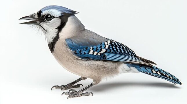 Blue Jay Close-up: Colorful Feathered Songbird in Natural Wildlife Habitat | Nature Photography & Birdwatching