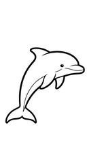 Fototapeta premium Friendly Dolphin Leaping Joyfully in Ocean Depths Illustration for Children's Education, Marine Biology, Conservation Efforts, and Educational Coloring Books Depicting Playful Aquatic Mammal, Modern D