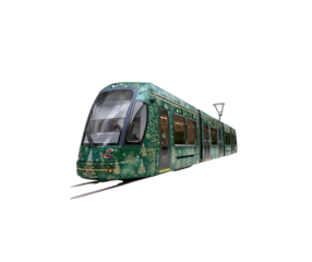 train on a white background