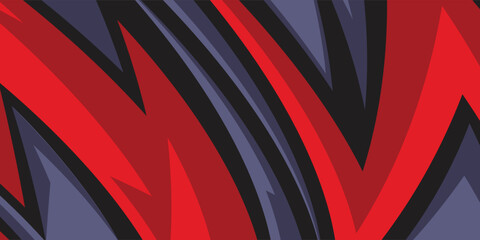 Abstract background with red spikes and zigzag line pattern and some copy space area. Vector Illustration