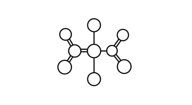 Simple line drawing of an ethane molecule, showing its chemical structure with atoms and bonds.