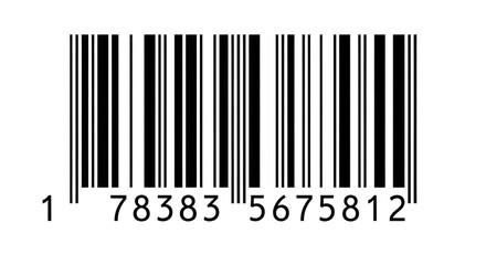 Barcode with numbers transparent background cutout png